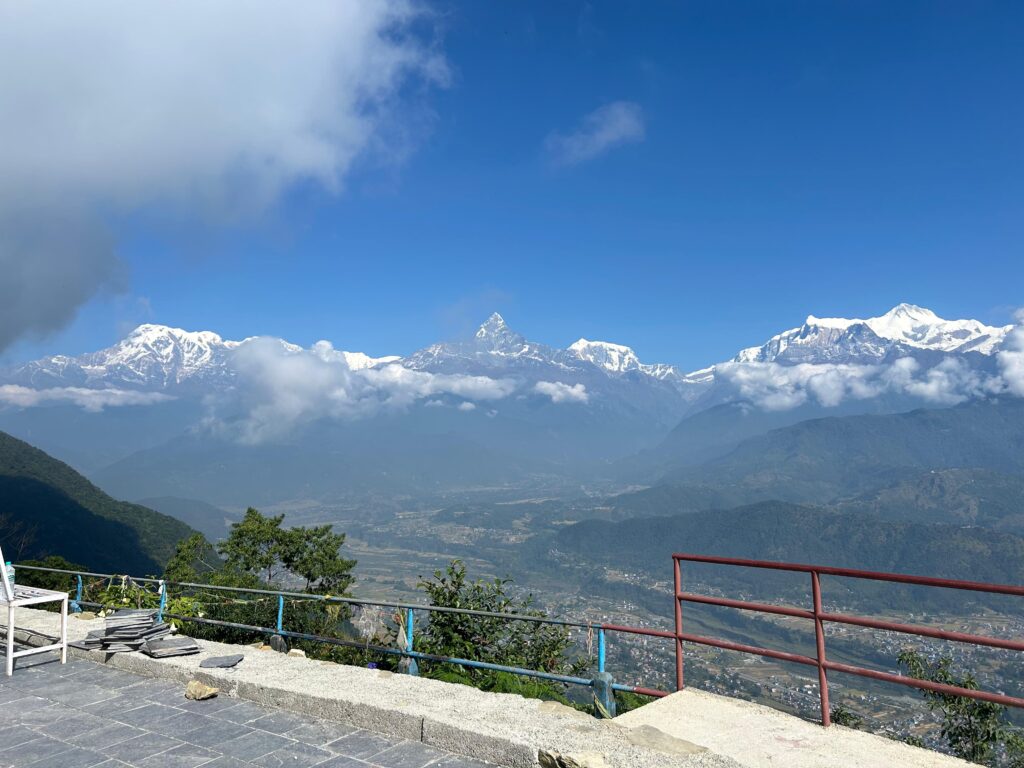 Mountain view from a view point in Pokhara