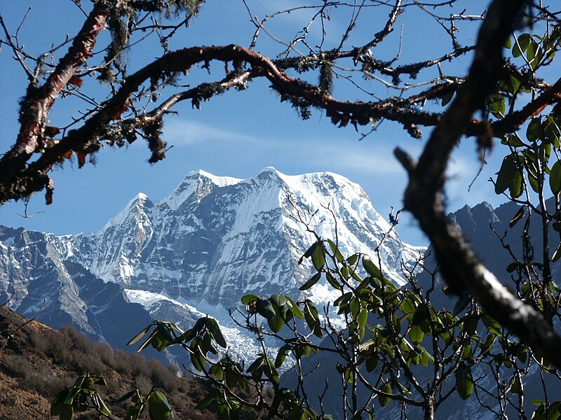 Glimpse of Mera Peak